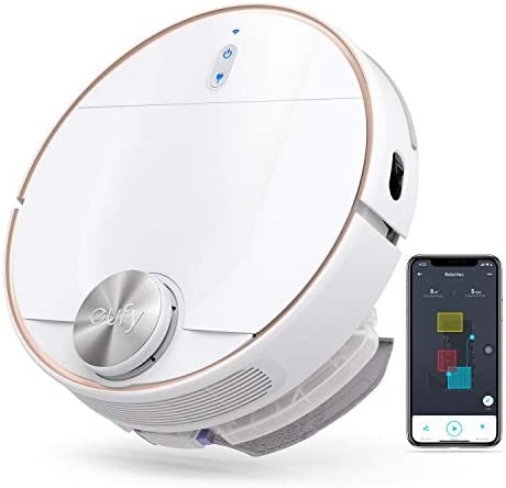 eufy by Anker, RoboVac L70 Hybrid, Robot Vacuum, iPath Laser Navigation, 2-in-1 Vacuum and Mop, Wi-Fi, Real-Time Mapping, 2200Pa Strong Suction, Quiet, for Hardwood Floor to Medium-Pile Carpets