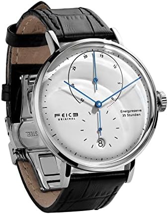 FEICE Automatic Watch for Men Bauhaus Watch Mens Mechanical Watch Stainless Steel Domed Mirror Analog Casual Dress Watches Unisex -FM202 (42mm)