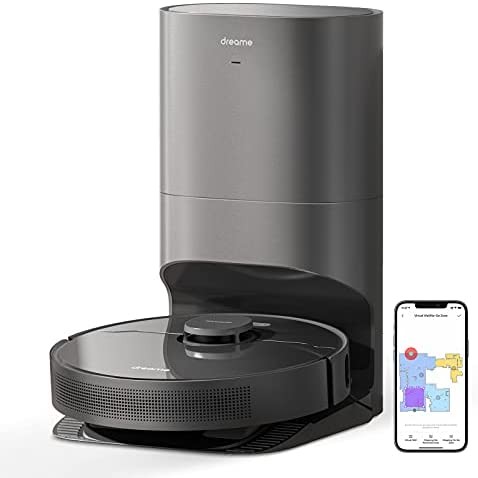 Dreametech Z10 Pro Robot Vacuum, Robot Vacuum Self Emptying for up to 65 Days, 4000 Pa Suction Power & Smart Mapping, Wi-Fi Connected, Robot Vacuum and Mop Combo Compatible with Alexa